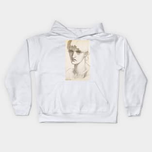 Jane Morris by Dante Gabriel Rossetti Kids Hoodie